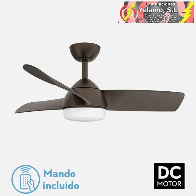 VENTILADOR 24W DC HAUR MARRON 3ASP.6 VELOC.107D 2TIJAS C/REMOTO,MEMORIA Y TEMP.3000-4000-6000K