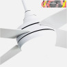 VENTILADOR 2XE27 DC KLOD BLANCO 4ASP.6 VEL.117D C/REMOTO Y TEMPORIZADOR
