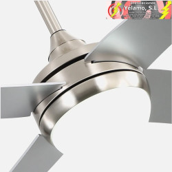 VENTILADOR 2XE27 DC KLOD NIQUEL/PLATA 4 ASP.6 VEL 117D C/REMOTO Y TEMPORIZADOR