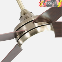 VENTILADOR 2XE27 DC KLOD CUERO/CEREZO4ASP.6 VEL 117D C/REMOTO Y TEMPORIZADOR