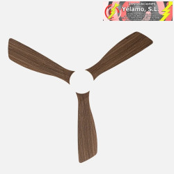 VENTILADOR DC AZABACHE 20W NEGRO 3ASP.ROBLE 6VEL 3COL 40/50X121D 2350LM REMOTO,MEMORIA Y TEMPORIZADOR
