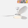 VENTILADOR 48W DC DATOO BLANCO 3 ASPAS BLANCAS 6 VEL. 33/48X122X122cm 3 COLORES C/REMOTO, MEMORIA Y TEMPORIZADOR 4080LM