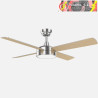 VENTILADOR DC NEVERY 26W NIQUEL 4 ASPAS HAYA/PLATA 122D 2950LM 3000-4000-6000K REMOTO, TEMPORIZADOR, MEMORIA 2424