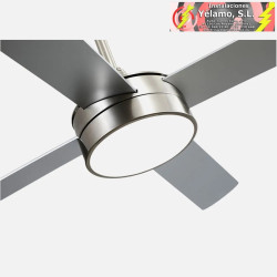 VENTILADOR DC NEVERY 26W NIQUEL 4 ASPAS HAYA/PLATA 122D 2950LM 3000-4000-6000K REMOTO, TEMPORIZADOR, MEMORIA 2424