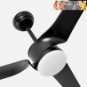 VENTILADOR DC MONTIJO 24W NEGRO 3ASPAS 6VEL 132D 2424LM 3000-4000-6500K REMOTO+REGULADOR INTENSIDAD+TEMPORIZADOR+MEMORIA
