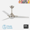 VENTILADOR 22W DC ARGESTES NIQUEL 3 ASPAS BLANCAS 6VELOCIDADES 3COLORES 2180LM 132 C/REMOTO, MEMORIA Y TEMPORIZADOR