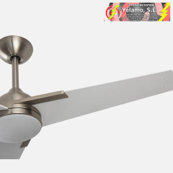 VENTILADOR 22W DC ARGESTES NIQUEL 3 ASPAS BLANCAS 6VELOCIDADES 3COLORES 2180LM 132 C/REMOTO, MEMORIA Y TEMPORIZADOR