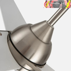 VENTILADOR 22W DC ARGESTES NIQUEL 3 ASPAS BLANCAS 6VELOCIDADES 3COLORES 2180LM 132 C/REMOTO, MEMORIA Y TEMPORIZADOR