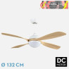 VENTILADOR DC LIVORNO 30W 3250LM BLANCO/HAYA 132D 4ASPAS 3000K,4000K,6000K,REMOTO+TEMPORIZADOR+MEMORIA