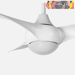 VENTILADOR DC CANEA 24W BLANCO 3 ASPAS 6 VELOCIDADES 134D 3000-4500-6000K C/REMOTO,MEMORIA Y TEMPORIZADOR 2424LM