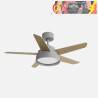 VENTILADOR 25W DC GRIS LEBECHE 5 ASPAS REV. BLANCA/HAYA 6 VEL. 3000-4000-6000K 132D REMOTO,MEMORIA Y TEMPORIZADOR