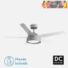 VENTILADOR 25W DC GRIS LEBECHE 5 ASPAS REV. BLANCA/HAYA 6 VEL. 3000-4000-6000K 132D REMOTO,MEMORIA Y TEMPORIZADOR