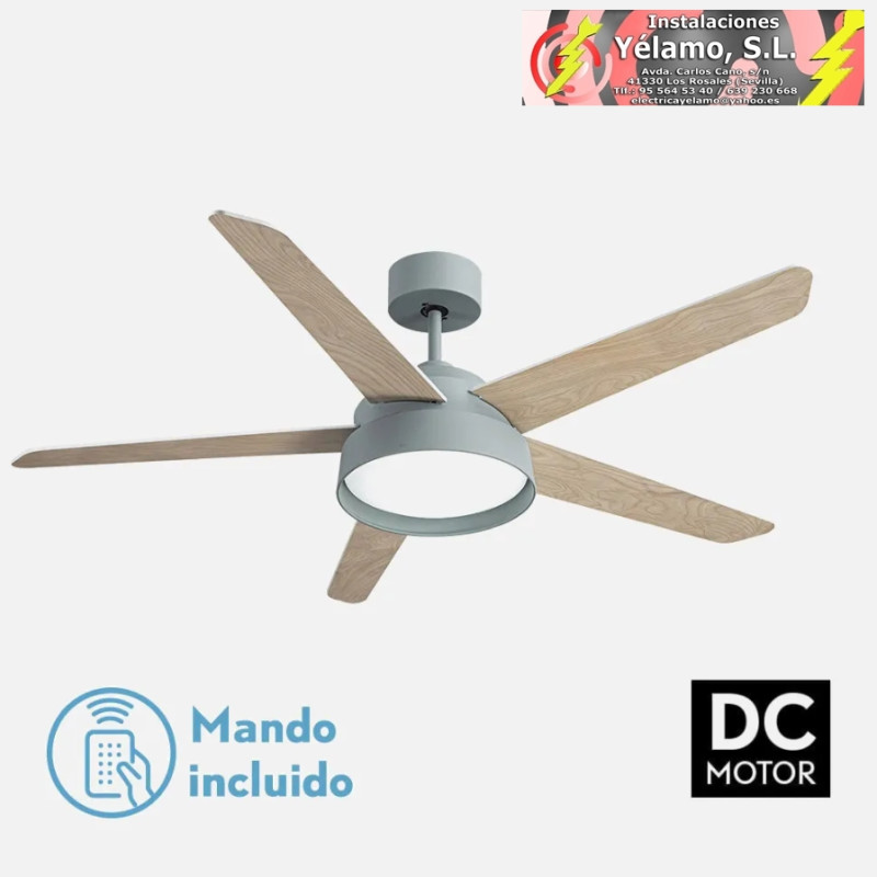 VENTILADOR 25W DC VERDE LEBECHE 5 ASPAS REV. BLANCA/HAYA 6 VEL. 3000-4000-6000K 132D REMOTO,MEMORIA Y TEMPORIZADOR