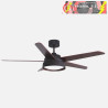 VENTILADOR 25W DC MARRON LEBECHE 5 ASPAS REV. NOGAL/ROBLE 6VEL. 3000-4000-6000K 132D REMOTO,MEMORIA Y TEMPORIZADOR