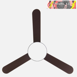 VENTILADOR DC UMI 24W MARRON 3 ASPAS REV. MARRON/HAYA 132D 2950LM 3000-4000-6000K 2TIJAS C/REMOTO, MEMORIA Y TEMPORIZADOR
