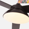 VENTILADOR DC UMI 24W MARRON 3 ASPAS REV. MARRON/HAYA 132D 2950LM 3000-4000-6000K 2TIJAS C/REMOTO, MEMORIA Y TEMPORIZADOR