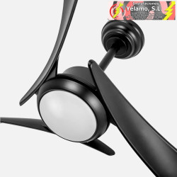 VENTILADOR DC TARENTO 24W NEGRO 3ASPAS 6VEL 132D 2424 LM 3000K, 4000K, 6500K REMOTO+REGULABLE INTENSIDAD+TEMPORIZADOR+MEMORIA