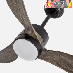 VENTILADOR DC BEMBEZAR 24W NEGRO 3ASPAS ROBLE 107D 2424LM 3000-4000-6500K REMOTO+REGULADOR INTENSIDAD+TEMPORIZADOR+MEMORIA
