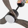 VENTILADOR DC BEMBEZAR 24W NEGRO 3ASPAS ROBLE 107D 2424LM 3000-4000-6500K REMOTO+REGULADOR INTENSIDAD+TEMPORIZADOR+MEMORIA