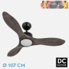 VENTILADOR DC SEGRE 24W NEGRO 3ASPAS ROBLE 107D 2424LM 3000K,4000K,6500K REMOTO+TEMPORIZADOR+REGULADOR INTENSIDAD+MEMORIA