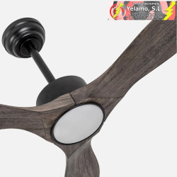 VENTILADOR DC SEGRE 24W NEGRO 3ASPAS ROBLE 107D 2424LM 3000K,4000K,6500K REMOTO+TEMPORIZADOR+REGULADOR INTENSIDAD+MEMORIA