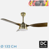 VENTILADOR DC ESTIO 24W CUERO/ROBLE 3ASPAS 132D REGULABLE INTENSIDAD 2650LM 3000K,4000K,6000K REMOTO+TEMPORIZADOR+MEMORIA