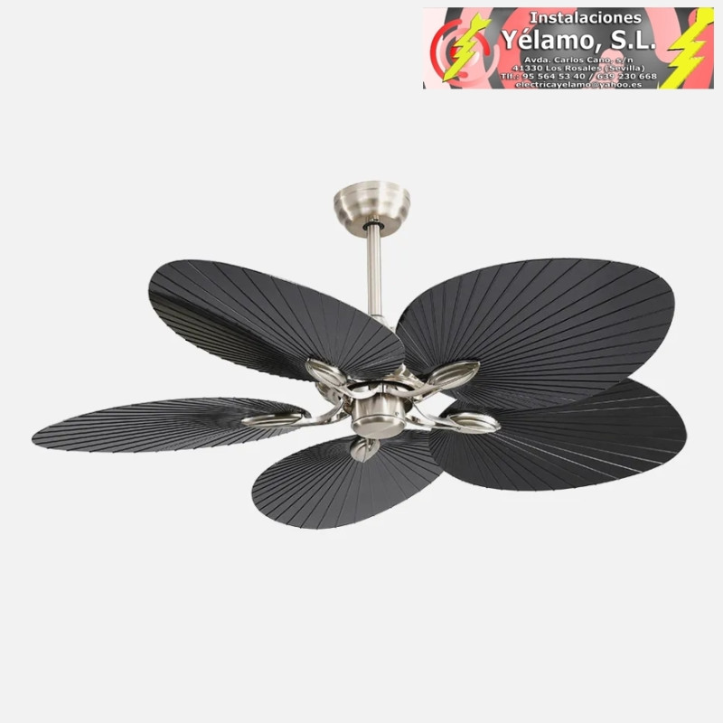 VENTILADOR DC CHAW 24W 2950LM NIQUEL/NEGRO 5ASP.6VEL.132D C/REMOTO,MEMORIA Y TEMPORIZADOR 3000-4000-6000K