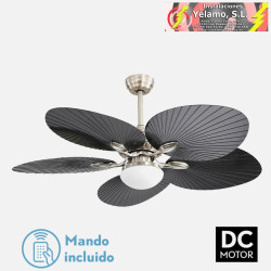 VENTILADOR DC CHAW 24W 2950LM NIQUEL/NEGRO 5ASP.6VEL.132D C/REMOTO,MEMORIA Y TEMPORIZADOR 3000-4000-6000K