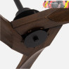 VENTILADOR DC VULTURNO NEGRO 1XE27 3 ASPAS ROBLE 6 VELOCIDADES C/REMOTO Y TEMPORIZADOR 53/65,5X132X132cm