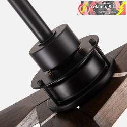 VENTILADOR DC VULTURNO NEGRO 1XE27 3 ASPAS ROBLE 6 VELOCIDADES C/REMOTO Y TEMPORIZADOR 53/65,5X132X132cm