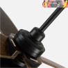 VENTILADOR DC AQUILO NEGRO 1XE27 4ASP ROBLE 6VELOC C/REMOTO Y TEMPORIZADOR 44,5/57X119,4X119,4 cm
