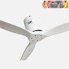 VENTILADOR DC AGUILON BLANCO 3 ASPAS BLANCAS 6 VELOCIDADES SIN LUZ REMOTO Y TEMPORIZADOR 132D