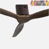 VENTILADOR DC AGUILON MARRON 3 ASPAS ROBLE 6 VELOCIDADES SIN LUZ REMOTO Y TEMPORIZADOR 132D