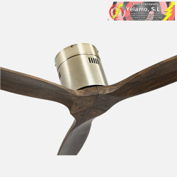 VENTILADOR DC AGUILON CUERO 3 ASPAS ROBLE 6 VELOCIDADES SIN LUZ REMOTO Y TEMPORIZADOR 132D