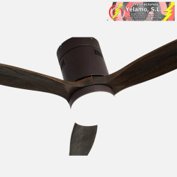 VENTILADOR 20W DC AGUILON MARRON 3 ASPAS ROBLE 6 VELOCIDADES, C/REMOTO, REG.INTENSIDAD, TEMPORIZADOR 30,5X132X132cm