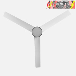 VENTILADOR DC TEO 24W 2950LM NIQUEL 3 ASPAS BLANCAS 32X139D 3000-4000-6000K C/REMOTO, MEMORIA Y TEMPORIZADOR