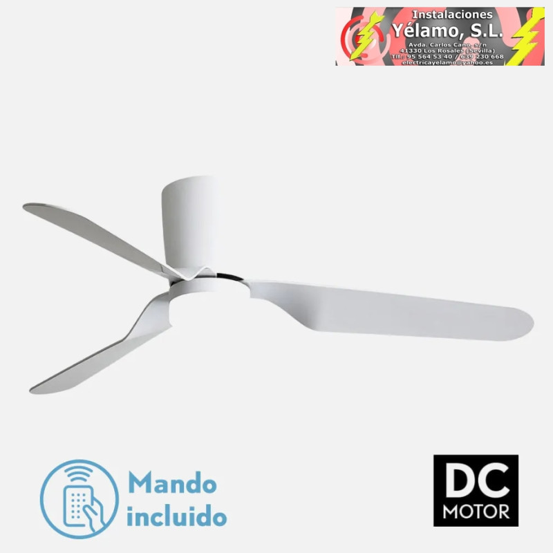 VENTILADOR 18W DC KOCHI BLANCO 3 ASPAS BLANCAS 6 VELOCIDADES 3000K,4000K,6000K C/REMOTO Y TEMPORIZADOR 132D 2025