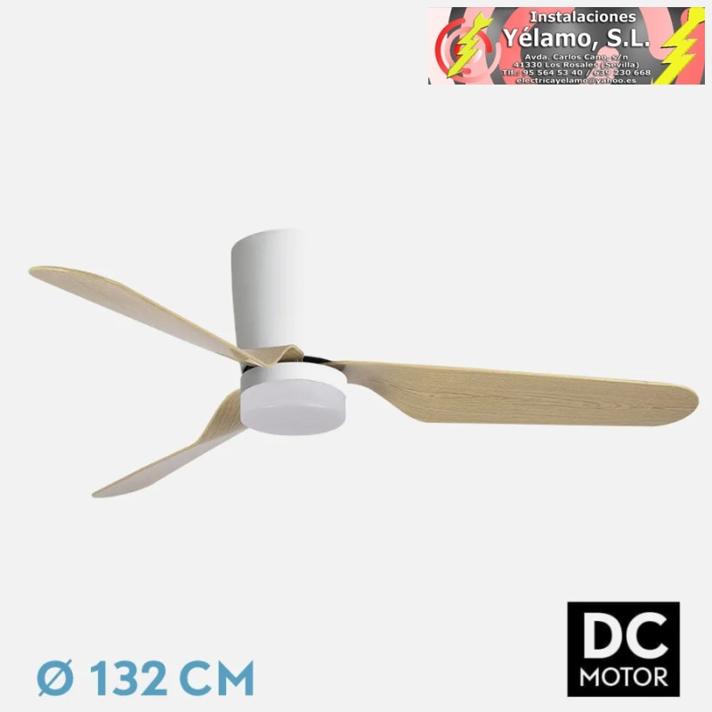 VENTILADOR 18W DC KOCHI 3 ASPAS HAYA 6 VEL 3000-4000-6000K REMOTO+TEMPORIZADOR 132D 2025