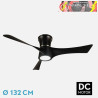 VENTILADOR DC TIANAS 18W NEGRO 3ASPAS 132D REGULABLE INTENSIDAD 2250LM 3000K,4000K,6000K REMOTO+TEMPORIZADOR+MEMORIA