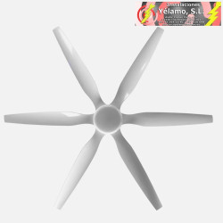 VENTILADOR DC OTTO 24W 2950LM BLANCO 6 ASPAS BLANCAS REG.X167D 3000-4000-6000K 2 TIJAS, CONTROL REMOTO, MEMORIA Y TEMPORIZADOR