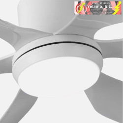 VENTILADOR DC OTTO 24W 2950LM BLANCO 6 ASPAS BLANCAS REG.X167D 3000-4000-6000K 2 TIJAS, CONTROL REMOTO, MEMORIA Y TEMPORIZADOR
