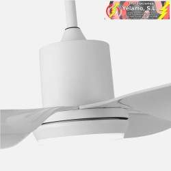 VENTILADOR DC OTTO 24W 2950LM BLANCO 6 ASPAS BLANCAS REG.X167D 3000-4000-6000K 2 TIJAS, CONTROL REMOTO, MEMORIA Y TEMPORIZADOR