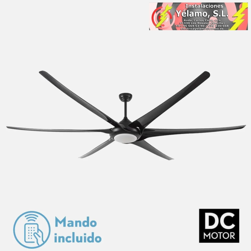 VENTILADOR 24W DC MONCAYO NEGRO 6 ASPAS 6 VELOCIDADES 254D C/REMOTO MEMORIA 3 TEMPERATURAS 2850LM