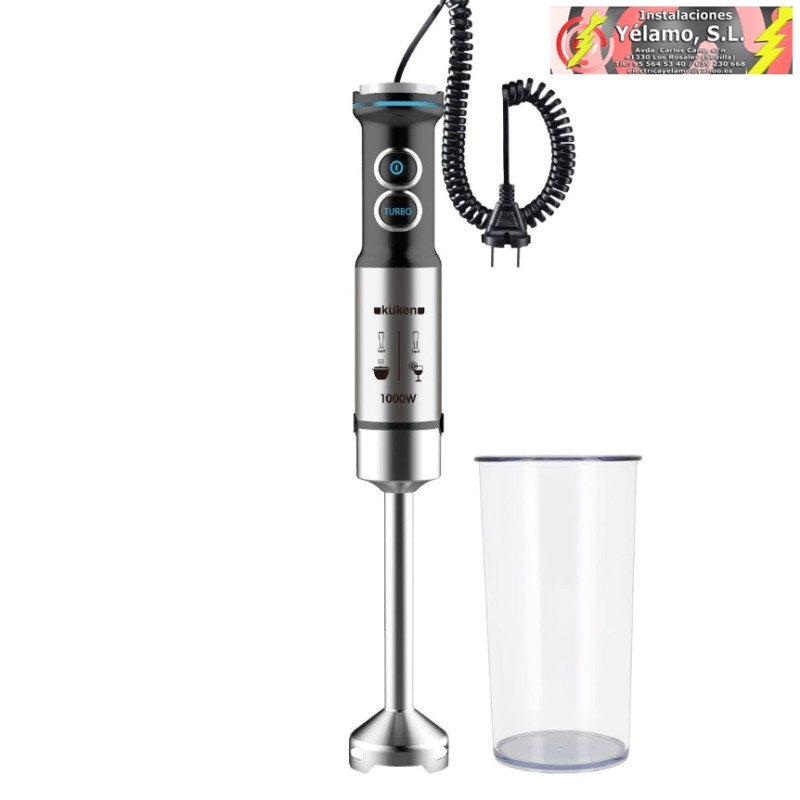 BATIDORA 1000W INOXIDABLE CON VASO