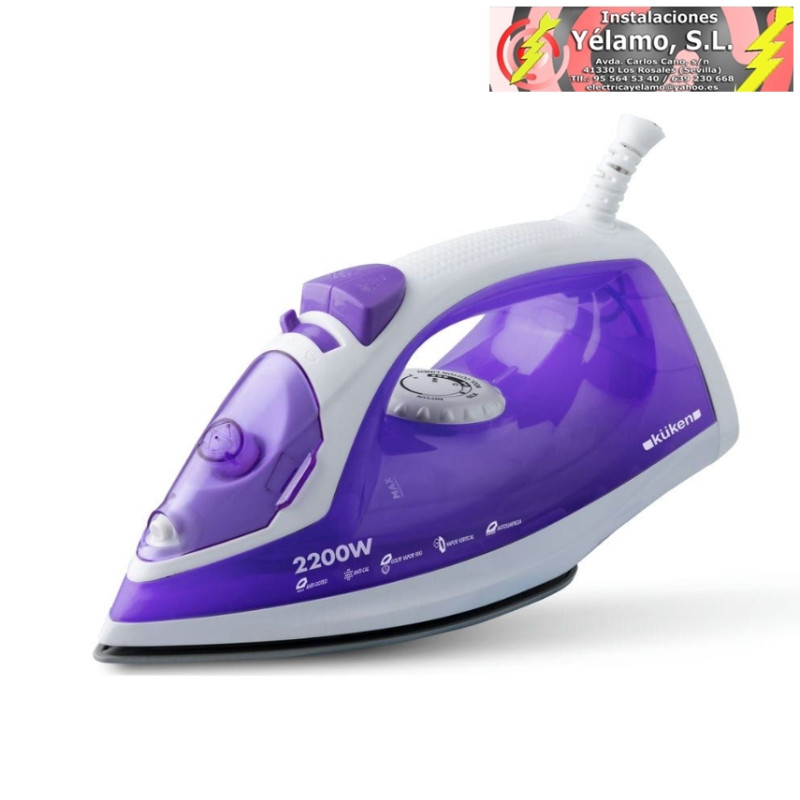 PLANCHA VAPOR 2200W SUELA INOXIDABLE