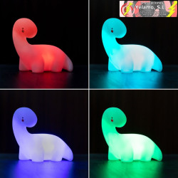 LÁMPARA LED MULTICOLOR DINOSAURIO (PILAS INCLUIDAS)