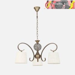 LÁMPARA BOGOTÁ 3XE14 CUERO...