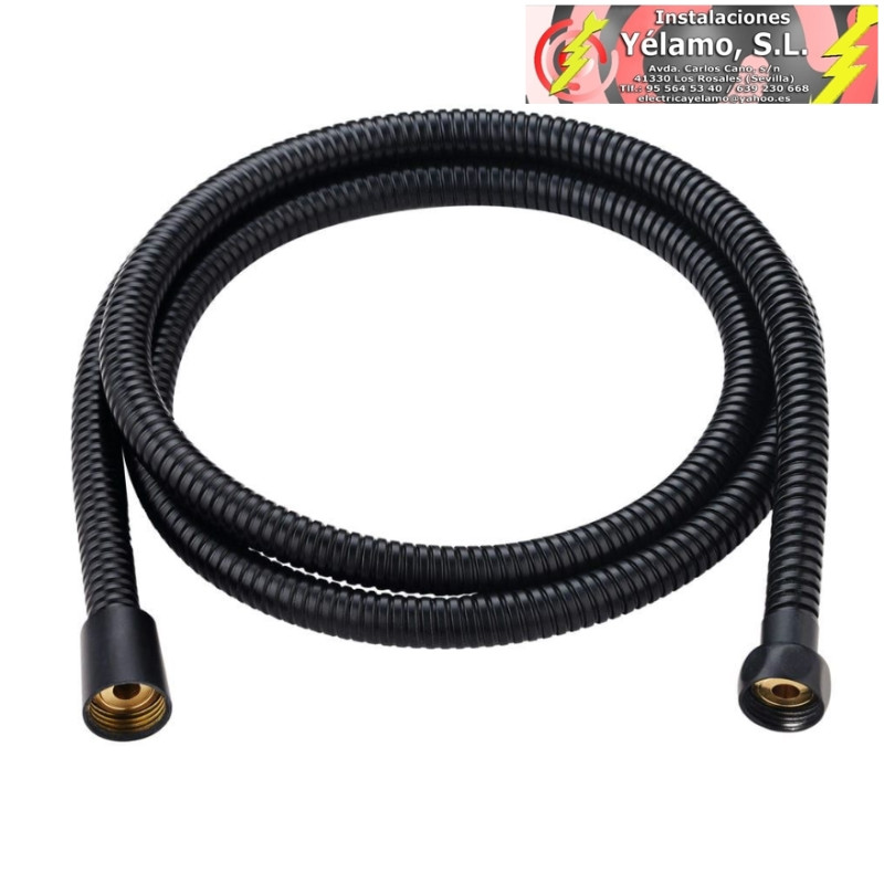 FLEXO DE DUCHA NEGRO 1,80m