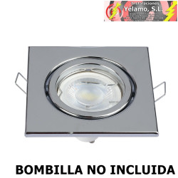 FOCO DICROICO NIQUEL BASCULANTE CUADRADO NUOVO