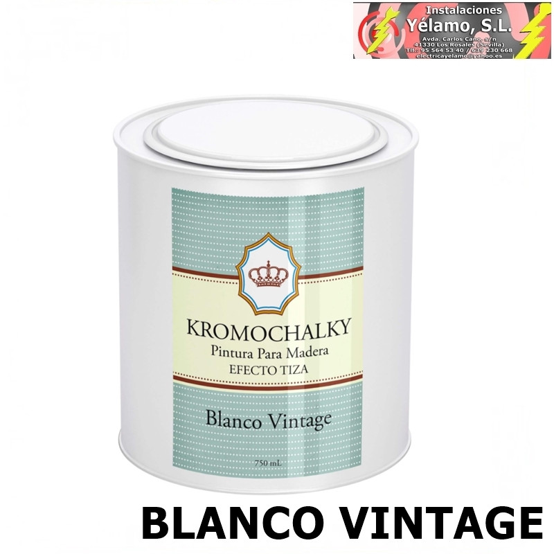 PINTURA MADERA BLANCO VINTAGE EFECTO TIZA 750ml
